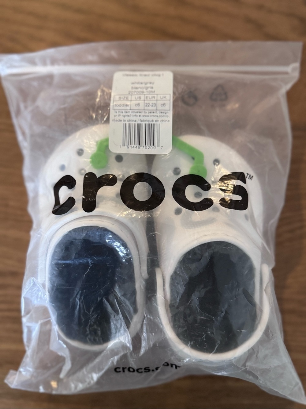 CROCS Toddler size c6  White Clog